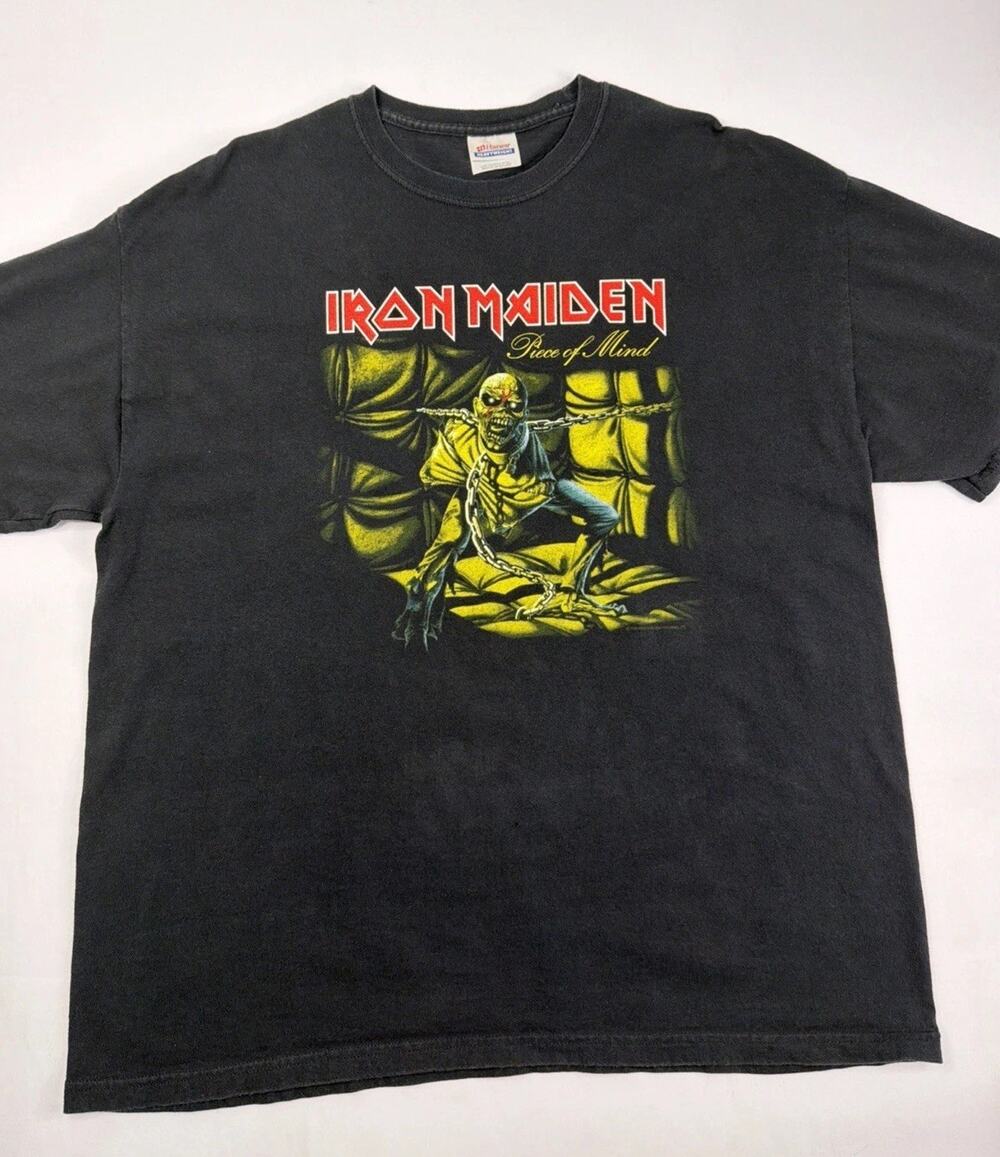 Vintage 2005 Iron Maiden Piece of Mind World Piece Tour 83 T Shirt XL Hanes